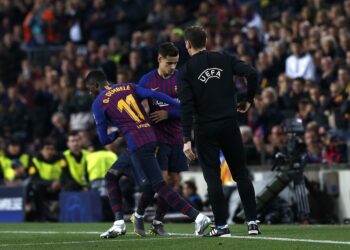 Dembélé se lesiona y se perderá partido contra Liverpool