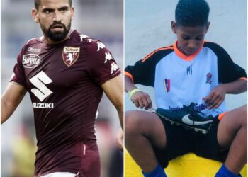 Tomás Rincón donará calzados a pequeño futbolista de escasos recursos (+Video)