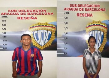 Pareja de atracadores fue capturada en Aragua de Barcelona