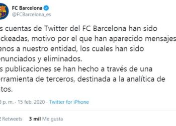 Grupo OurMine hackeó las cuentas de Twitter del Barcelona y del COI