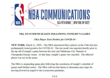 NBA suspende temporada de baloncesto tras positivo de Rudy Gobert por Coronavirus