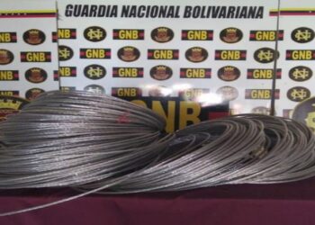 GNB recuperó dos mil metros de guaya de alta tensión en Bolívar