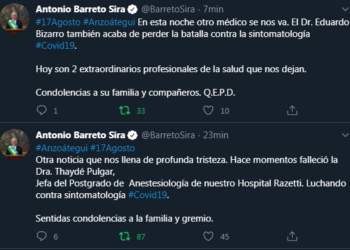 Se incrementa a siete el número de médicos fallecidos en Anzoátegui a causa del COVID-19