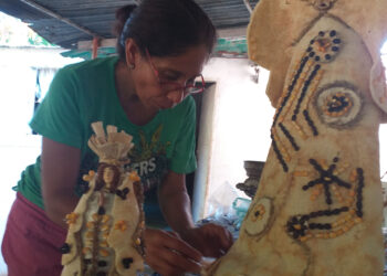 Bergantín celebró a la Virgen del Valle con casabe, café y maíz