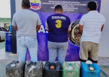 Capturaron a tres sujetos por tráfico de combustible en el estado Bolívar