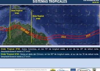 Inameh pronostica nubosidad parcial y lluvias dispersas por Onda Tropical Nº65