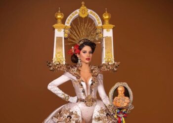 Stephany Zreik presentó su traje típico para el Miss Earth 2020