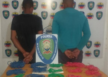 Arrestaron a dos sujetos por hurto de cables en El Tigre