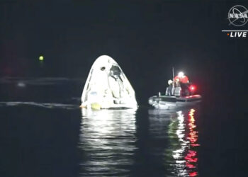 Nave de SpaceX regresó a Tierra con 4 astronautas