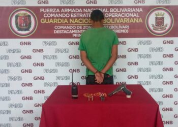 Capturaron a un sujeto con pistola y municiones