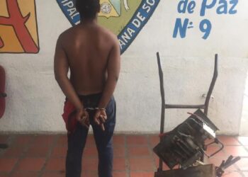 Funcionarios de Polisotillo capturaron a un joven por hurtar equipos de vehículos de Corpoelec