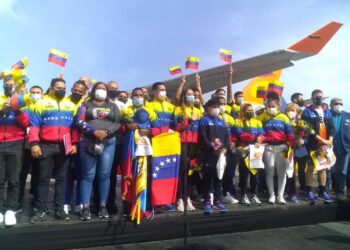 Atletas Olímpicos regresaron el martes a Venezuela, tras actuar en Tokio 2020