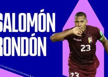Salomón Rondón fue oficializado como nuevo jugador de Everton y vuelve a la Premier