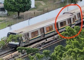 Se descarriló un tren con dirección hacia la estación Zoológico