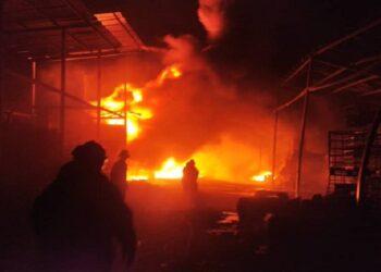 Incendio de gran magnitud ocurrió en zona industrial de Guacara, estado Carabobo (+Fotos)