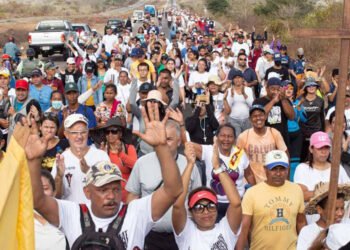 Cientos de feligreses caminaron desde El Tejar de Píritu hasta el Cristo de Jose