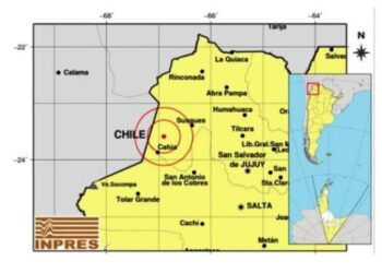 Se registró un sismo de magnitud 6.8 en Argentina