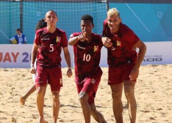 Venezuela superó a Perú en la Copa América de fútbol playa
