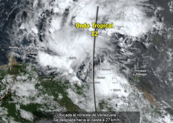 Inameh: onda tropical N° 12 está sobre el oriente del país