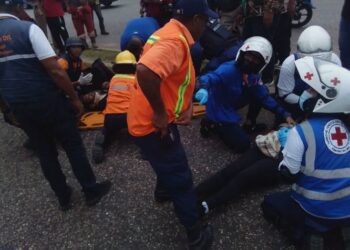 Dos personas fueron arrolladas en la avenida Jesús Subero de El Tigre (+Fotos)