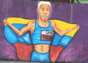 Tras queja de Rojas, se borró un mural alusivo a la atleta en Mérida (+Fotos)