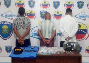 Polianzoátegui arrestó a tres hombres por hurto