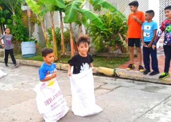 Realizaron fiesta navideña para niños de El Samán