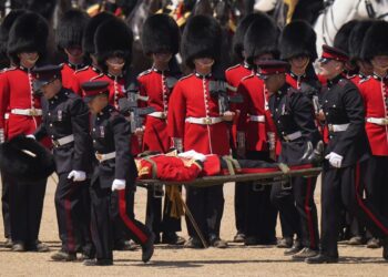 Tres soldados británicos se desmayaron por el calor durante un desfile militar en Londres