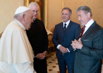 El papa Francisco recibió en el Vaticano a Sylvester Stallone