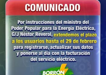 Corpoelec extendió plazo para registro en el Plan Borrón y Cuenta Nueva