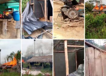 La Fuerza Armada destruye un campamento para la minería ilegal en Amazonas