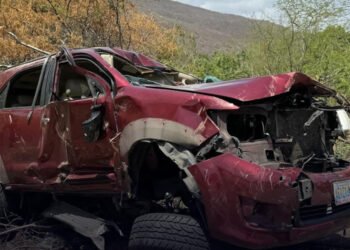 Primera dama de Sucre resultó herida en un accidente vial en el sector El Tacal