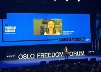 “Vamos a ganar y necesitamos apoyo”: Machado ante el Foro de la Libertad de Oslo