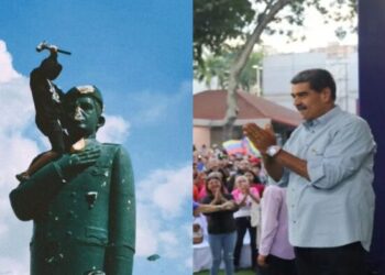 Nicolás Maduro culpa a los Comanditos de tumbar estatuas de Chávez 