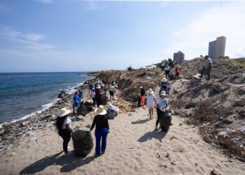Voluntarios apoyados por la UE recogieron 394,5 kilos de plástico en una playa de La Guaira