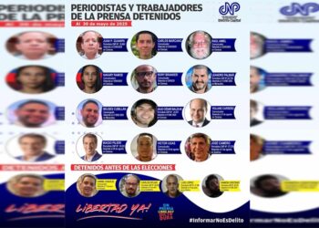 Colegio de periodistas de Venezuela pide la liberación de 16 trabajadores de la prensa
