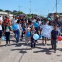 Con marcha por Playa Grande llamaron a los padres a vacunar a los niños contra varias enfermedades