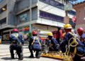 Bomberos de Carúpano mostraron sus habilidades con un simulacro de combate de incendios