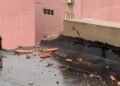 Rayo afectó parte de una torre de las Residencias El Gran Maguey