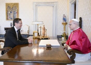 El papa León XIV recibió al presidente de Israel en el Vaticano