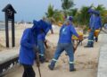 Continúa la rehabilitación de espacios afectados por el mar de fondo en Lechería