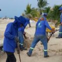 Continúa la rehabilitación de espacios afectados por el mar de fondo en Lechería
