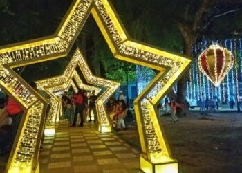 En San José de Areocuar realizaron el encendido de luces navideñas más colorido del estado Sucre