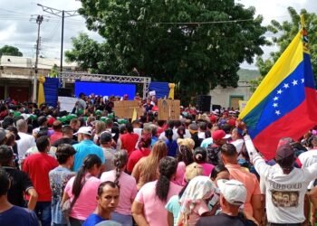 Fuerzas del chavismo salieron a marchar en Bermúdez para pedir la liberación de Maduro y Flores