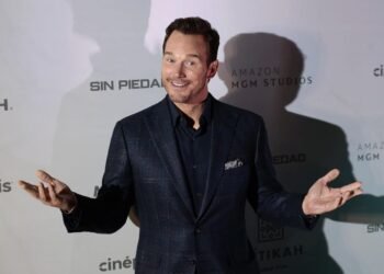 El actor estadounidense Chris Pratt presenta su filme 'Mercy' en Ciudad de México