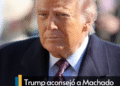 Trump aconsejó a María Corina Machado que no vuelva a Venezuela por ahora, según el NYT