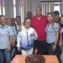 Representantes de Sintraudo celebraron con una torta cuatro años sin aumento salarial