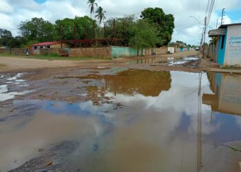 Voz Comunitaria | Huecos y charcos gigantes consumen calle 12 del sector San Francisco en El Tigre 