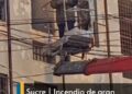 Sucre | Incendio de gran magnitud afectó un edificio en la avenida Bermúdez