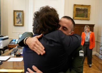 Milei recibió al gendarme argentino Nahuel Gallo